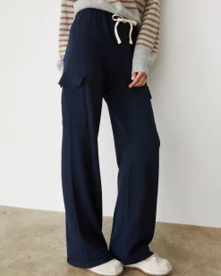 MONROW Softfleece Straight Leg Cargo Sweat DARKNAVY Outlet